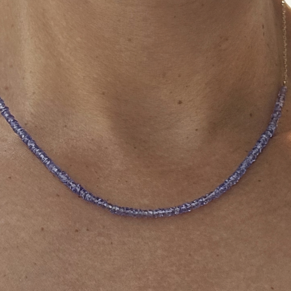 Tanzanite beads with sterling Silver Chain! - Picture 6 of 10